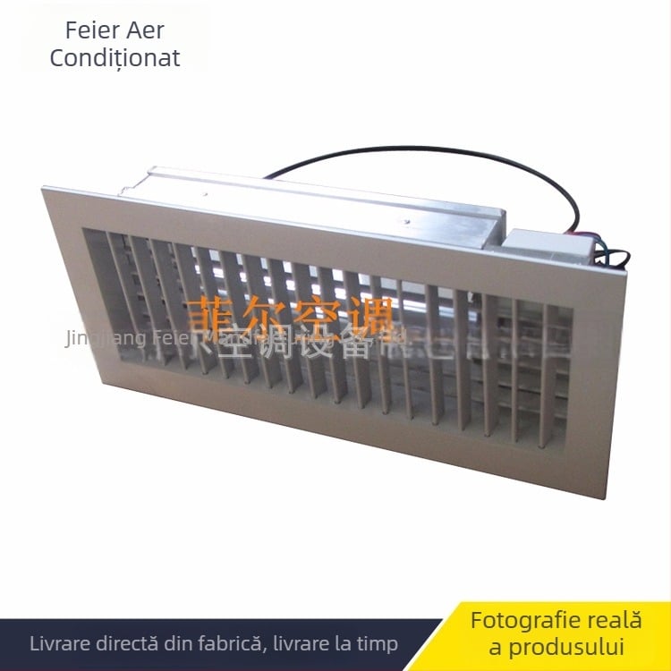 Phil ventil de aer cu lamele pentru scară, aliaj de aluminiu, panou decorativ cu două straturi, telecomandă