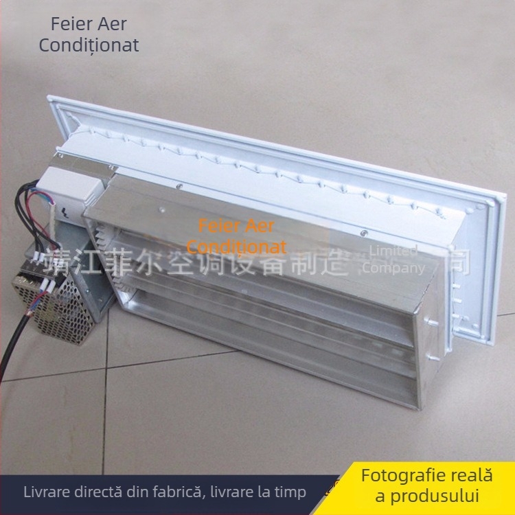 Phil ventil de aer cu lamele pentru scară, aliaj de aluminiu, panou decorativ cu două straturi, telecomandă