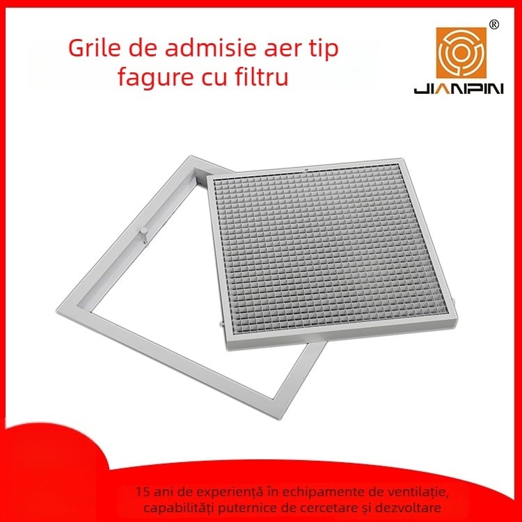 Grilă de retur tip ou cu filtru pentru aer condiționat central, deschizibilă
