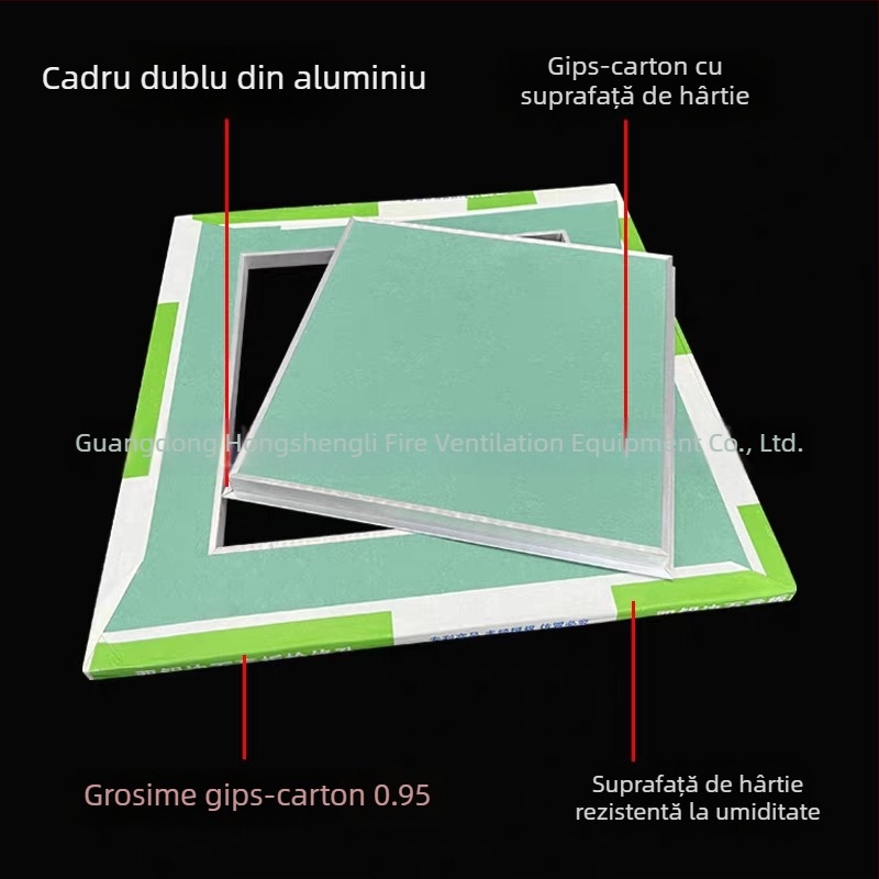 Panou de acces pentru gips-carton cu margine dublă din aluminiu și cadru din aliaj de aluminiu pentru tavan, ventilație