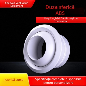 Anti-fog orificiu aer sferic pentru aer condiționat central (ABS plastic / aliaj de aluminiu)