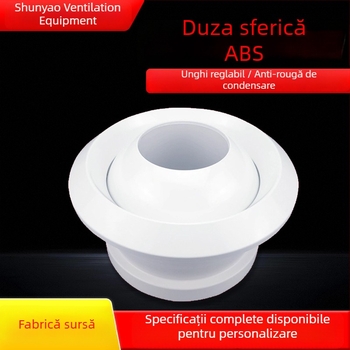 Anti-fog orificiu aer sferic pentru aer condiționat central (ABS plastic / aliaj de aluminiu)