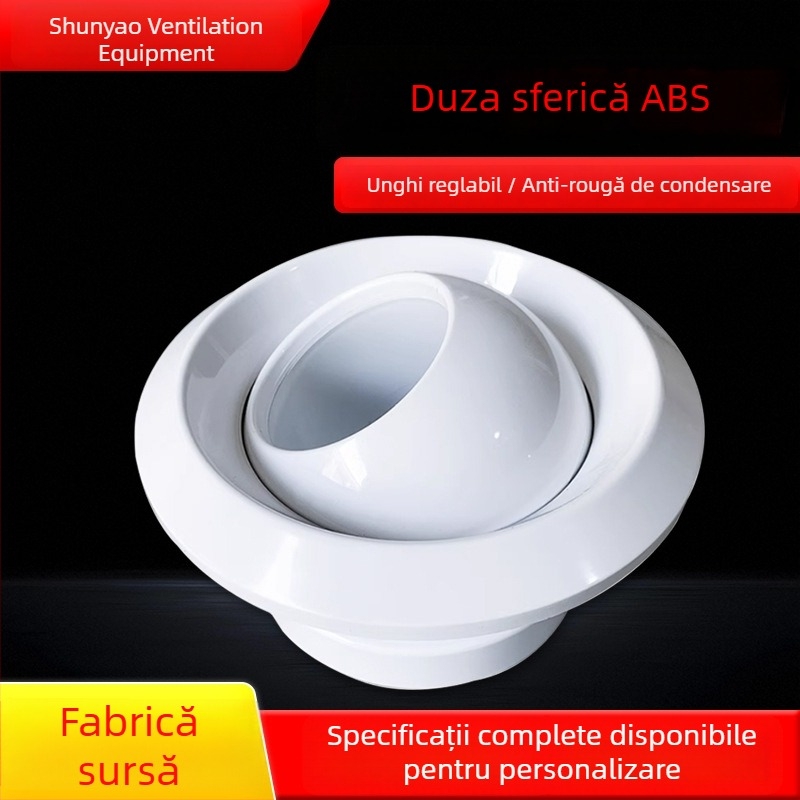 Anti-fog orificiu aer sferic pentru aer condiționat central (ABS plastic / aliaj de aluminiu)