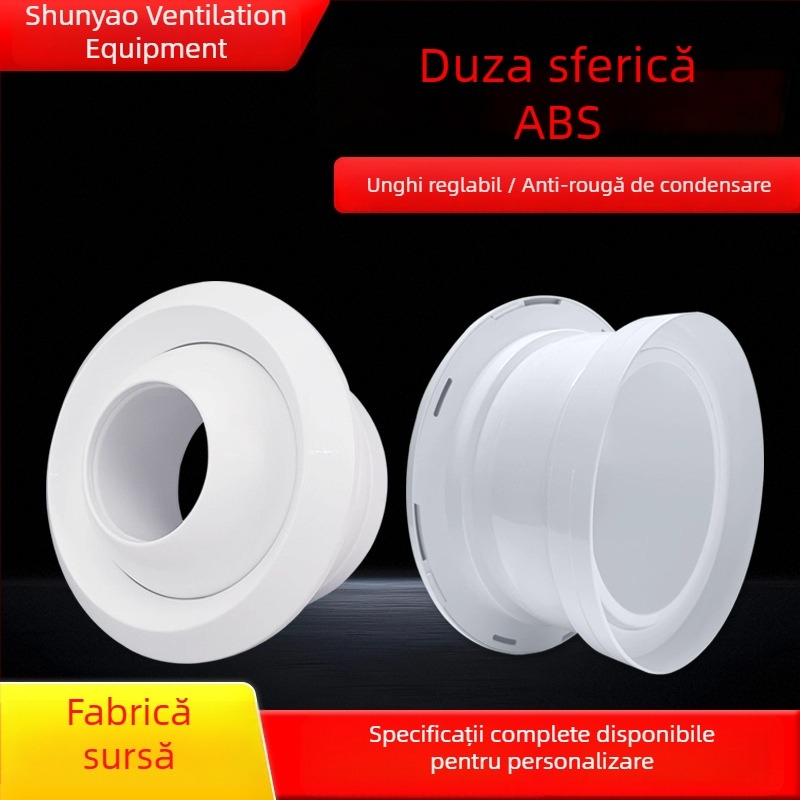 Anti-fog orificiu aer sferic pentru aer condiționat central (ABS plastic / aliaj de aluminiu)