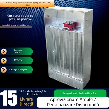 Ventil de alimentare cu aer în presiune pozitivă, tip închis, ventil de fum cu mai multe palete, evacuare fum în scară de incendiu, canal de aer pătrat din aliaj de aluminiu îngroșat
