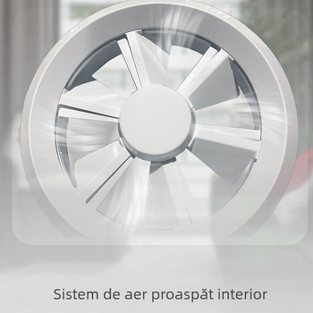 Orificiu de aer circular din ABS pentru climatizare centrală, cu regulator de ventilație, lamele duble