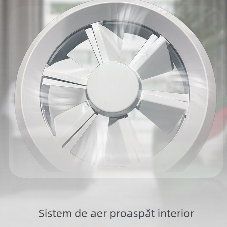 Orificiu de aer circular din ABS pentru climatizare centrală, cu regulator de ventilație, lamele duble