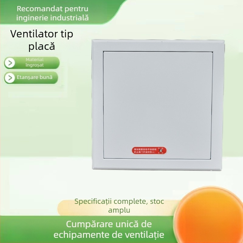 Ventilator de fum tip panou cu control de la distanță și local, ventil de fum electric tip panou, ventilație de incendiu închisă în mod normal, cu lame multiple