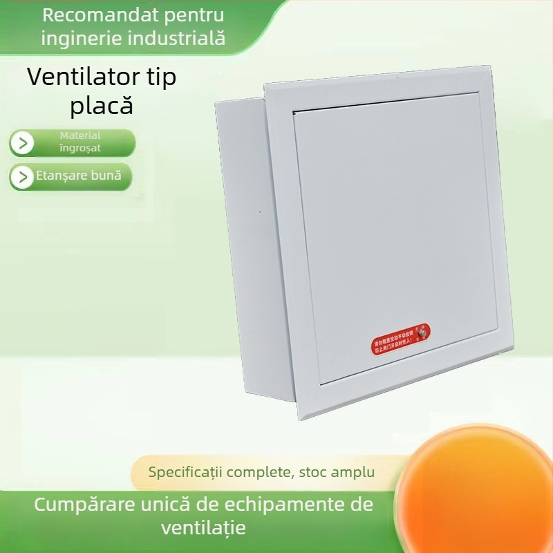 Ventilator de fum tip panou cu control de la distanță și local, ventil de fum electric tip panou, ventilație de incendiu închisă în mod normal, cu lame multiple