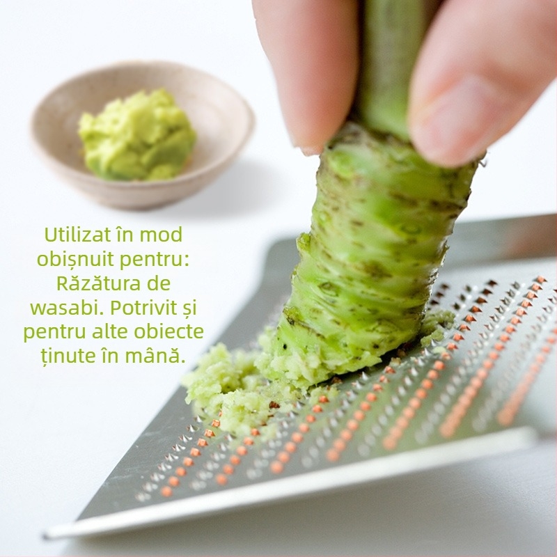 Râșniță manuală pentru wasabi, ghimbir și usturoi, oțel inoxidabil