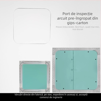 Orificiu de inspecție arcuit din gips-carton, cu capac decorativ pentru tavan și aer condiționat