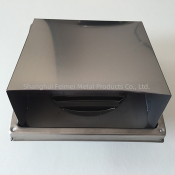 Ventil pătrat din oțel inox SUS304 pentru perete exterior, 100 mm