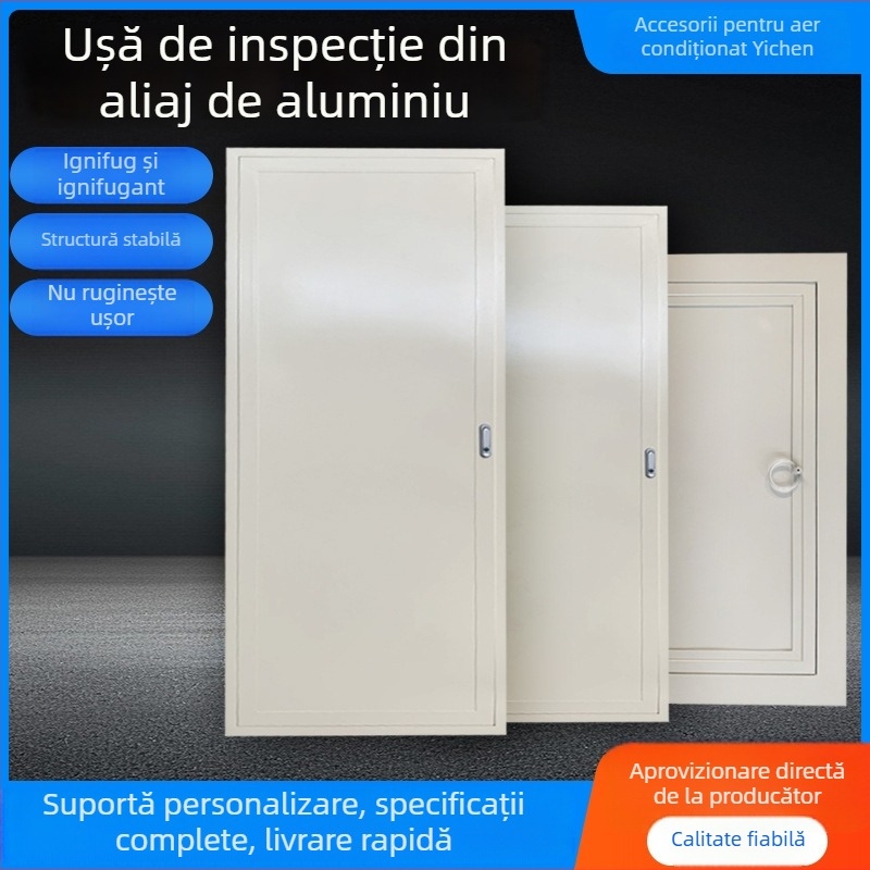 Ușă de acces din aliaj de aluminiu pentru aer condiționat, cu izolare fonică și orificiu de inspectare pentru conducte de incendiu, pentru unitatea exterioară a sistemului central de aer condiționat