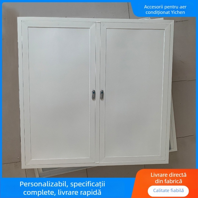 Ușă de acces din aliaj de aluminiu pentru aer condiționat, cu izolare fonică și orificiu de inspectare pentru conducte de incendiu, pentru unitatea exterioară a sistemului central de aer condiționat