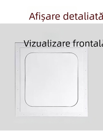 Panou de acces din gips-carton cu colțuri rotunjite și margine dublă din aluminiu pentru plafon, cu deschidere de inspecție preinstalată și decor arc