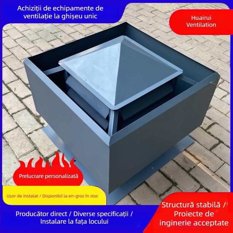 Cap de aer din oțel inoxidabil 316, anti-reflux, cu lamele, un singur strat, lățime 900 mm