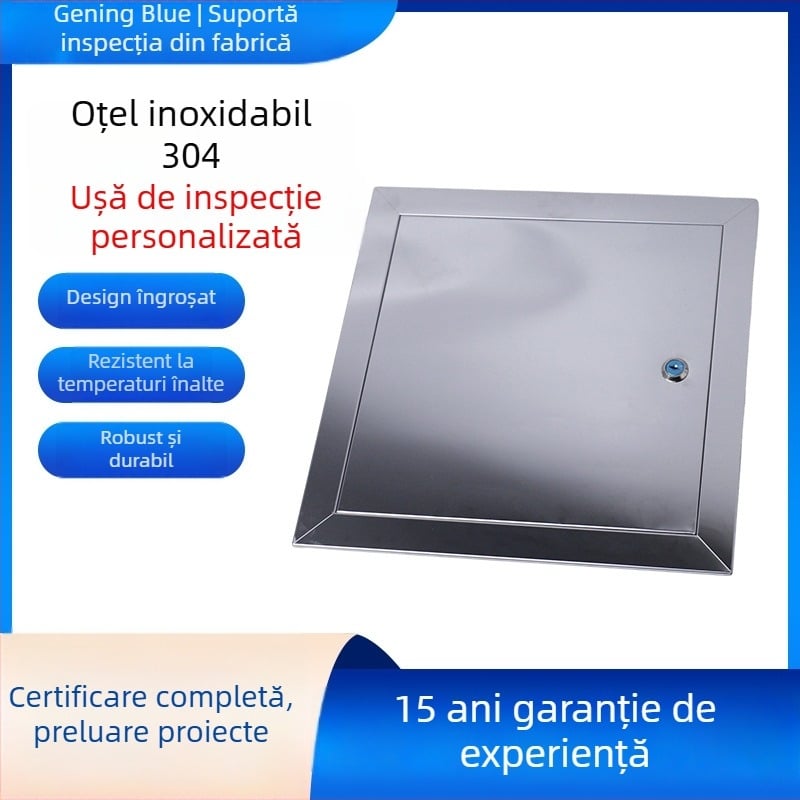 Capac de inspecție din oțel inoxidabil 304 pentru aer condiționat, închidere prin apăsare, decor pentru conducte, design îngroșat