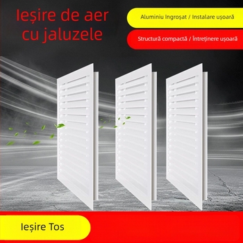 Orificiu de aer cu lamele din aliaj de aluminiu pentru peretele exterior, rezistent la ploaie, aer de retur și evacuare