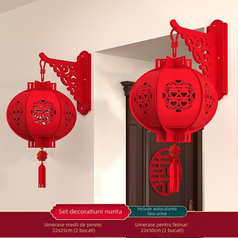 Fanal de nuntă în stil chinezesc, pandantiv pentru intrare exterioară și curte