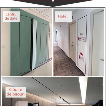 Ușă de acces ascunsă pentru hidrant de incendiu, cu panou din gips-carton pentru conducte și mâner