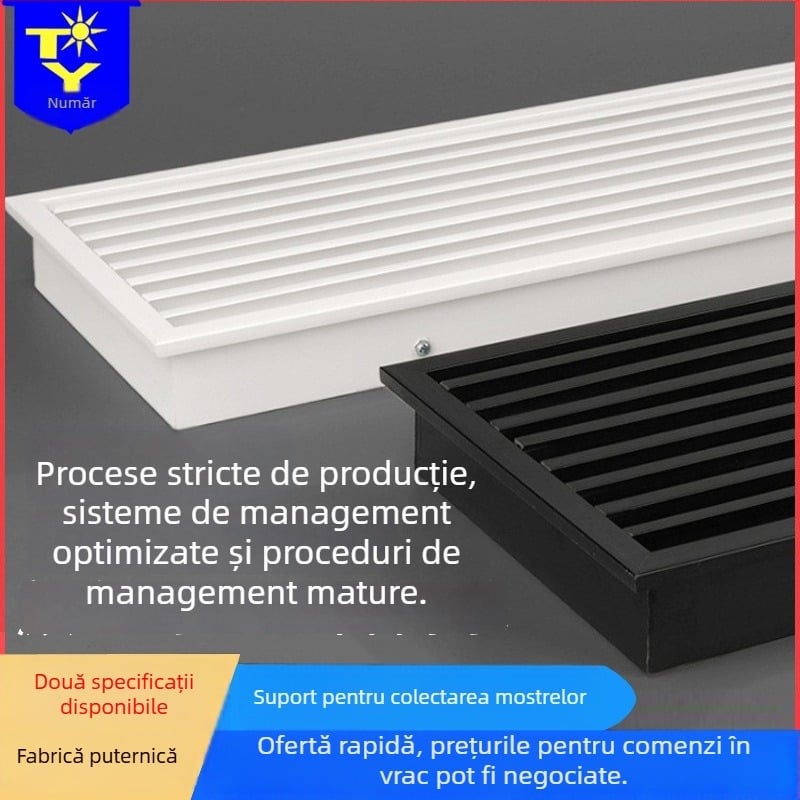 Ieșire încorporată pentru climatizare, fără ramă, design liniar ultra-îngust, ventilație de retur intern invizibilă de 1,0 cm