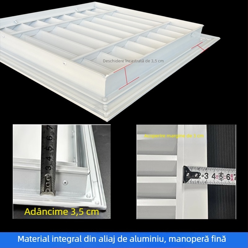 Grilă de ventilație din aliaj de aluminiu cu lamele pentru baie și ieșire de aer a climatizării
