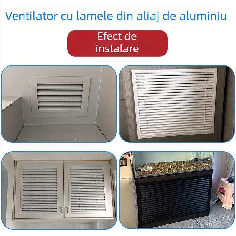 Grilă de ventilație din aliaj de aluminiu cu lamele pentru baie și ieșire de aer a climatizării