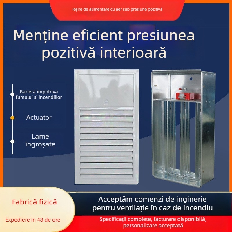 Ventil pentru scară cu presiune pozitivă, alimentare cu aer și evacuare a fumului (manual/electric, închis în mod normal)