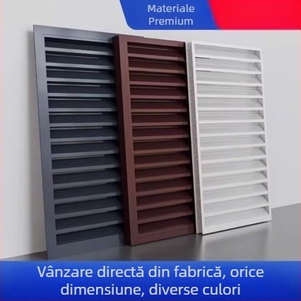 Capac protecție din aliaj de aluminiu pentru unitatea exterioară a aerului condiționat, cu lameluțe, impermeabil, ventilat, rezistent la rugină, protecție pentru peretele exterior