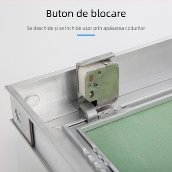 Panou de acces ascuns pentru tavan din gipscarton cu aliaj de aluminiu — apăsați pentru a se deschide, port de inspecție ascuns pentru aer condiționat central, decorativ