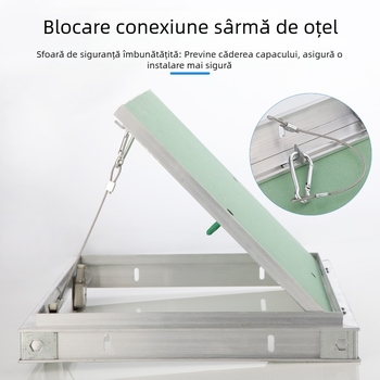 Panou de acces ascuns pentru tavan din gipscarton cu aliaj de aluminiu — apăsați pentru a se deschide, port de inspecție ascuns pentru aer condiționat central, decorativ
