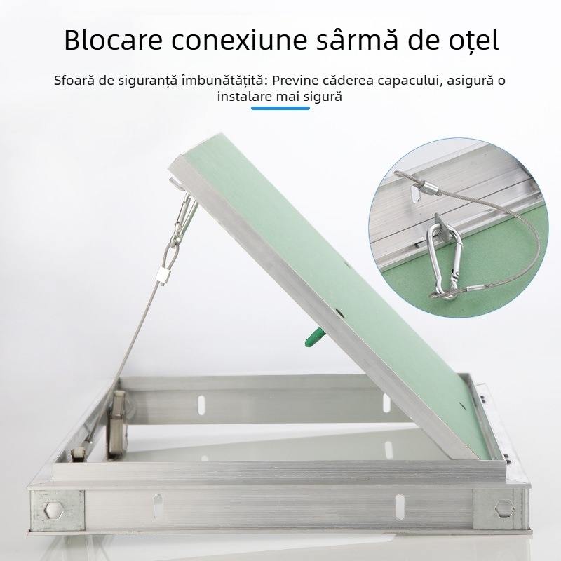 Panou de acces ascuns pentru tavan din gipscarton cu aliaj de aluminiu — apăsați pentru a se deschide, port de inspecție ascuns pentru aer condiționat central, decorativ