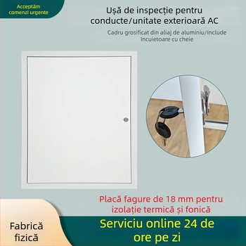 Port de inspecție ascuns pentru aer condiționat, cu capac care se deschide în jos, rezistent la umiditate și compatibil cu plăcile de gips