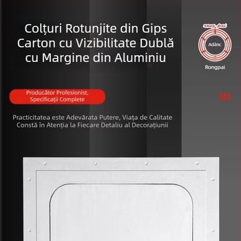 Rongpai capac de acces pentru tavan din gips-carton, stil european, formă arcuită, margine din aluminiu dublă, colțuri rotunjite