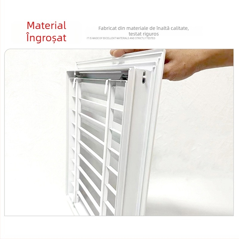 Ventil de retur din aliaj de aluminiu cu lame mari pentru peretele exterior, protecție la ploaie, ieșire de aer pentru climatizare