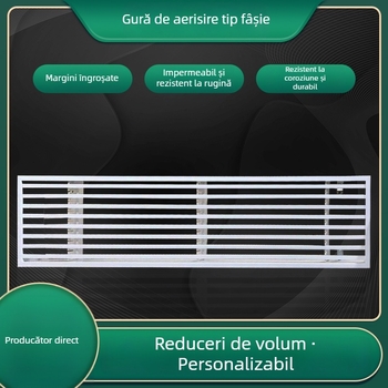 Gură de aer din ABS pentru climatizare centrală, formă pătrată și arcuită