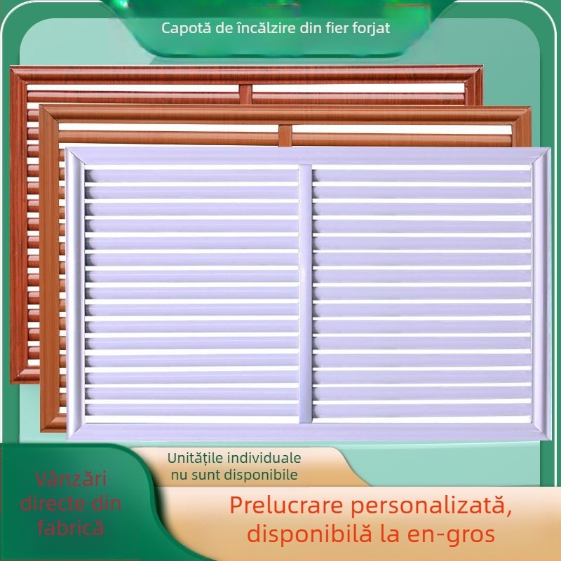 Capac de încălzire din aliaj de aluminiu cu lamele, capac pentru distribuția apei la încălzire prin podea și grilă pentru aer condiționat