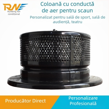 Orificiu de aer pentru scaunele din stadioane și săli de cinema, cu robinet reglabil și coloană de alimentare cu aer TCD