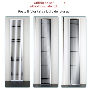 Outlet de aer din aliaj de aluminiu, linie, grilă extrem de îngustă și lungă, ABS anti-stropire pentru evacuarea aerului condiționat