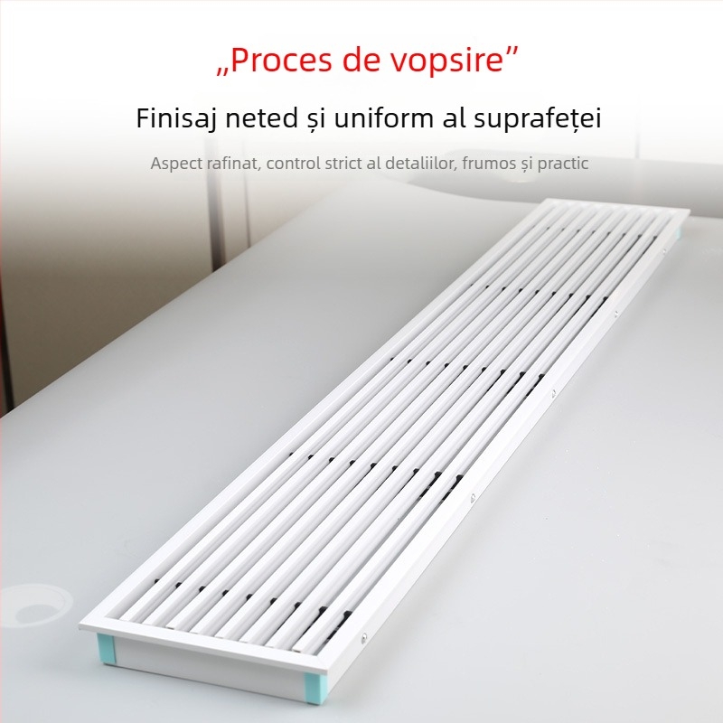 Outlet de aer din aliaj de aluminiu, linie, grilă extrem de îngustă și lungă, ABS anti-stropire pentru evacuarea aerului condiționat