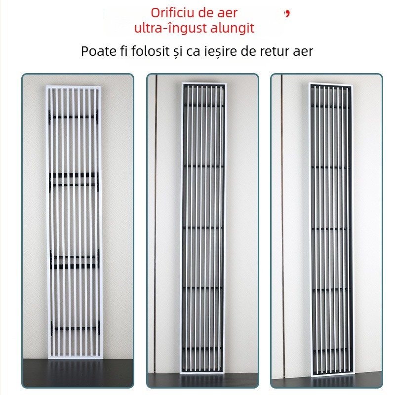 Outlet de aer din aliaj de aluminiu, linie, grilă extrem de îngustă și lungă, ABS anti-stropire pentru evacuarea aerului condiționat