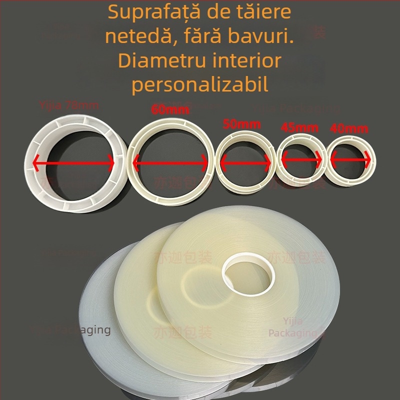 Mașină de ambalat cu bandă OPP transparentă, cu role mari pentru folie plastică, grosime 0,12 mm, rezistență la tracțiune 20 kg