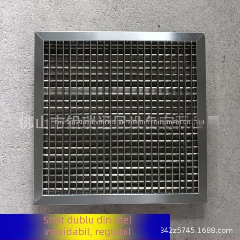 Personalizat din oțel inoxidabil 304, cu dublu strat, reglabil, gură de aer cu lame decorative, difuzor