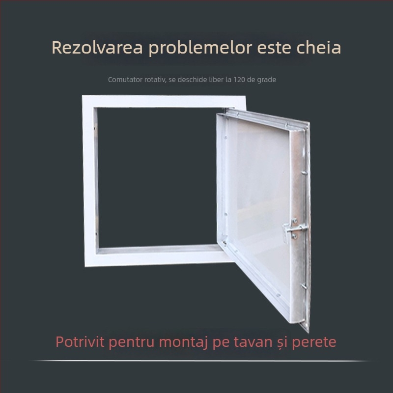 Sistem de climatizare central, aliaj de aluminiu, panou de acces cu balama și încuietoare, difuzor cu lamele