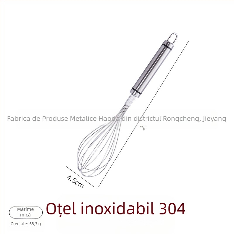Tel de ouă manual din oțel inoxidabil 304, pentru prăjituri și creme, ustensilă de bucătărie