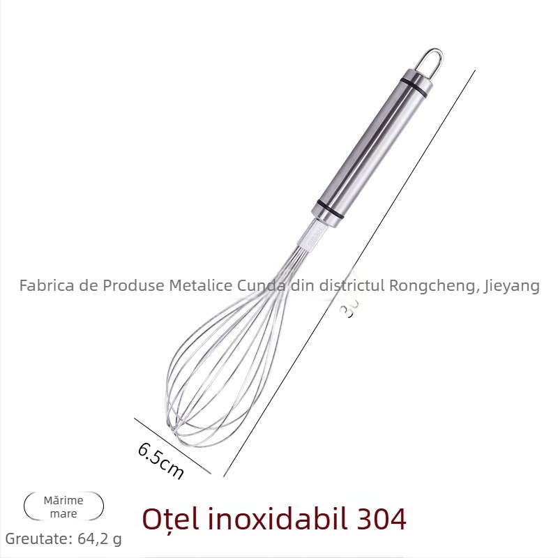 Tel de ouă manual din oțel inoxidabil 304, pentru prăjituri și creme, ustensilă de bucătărie
