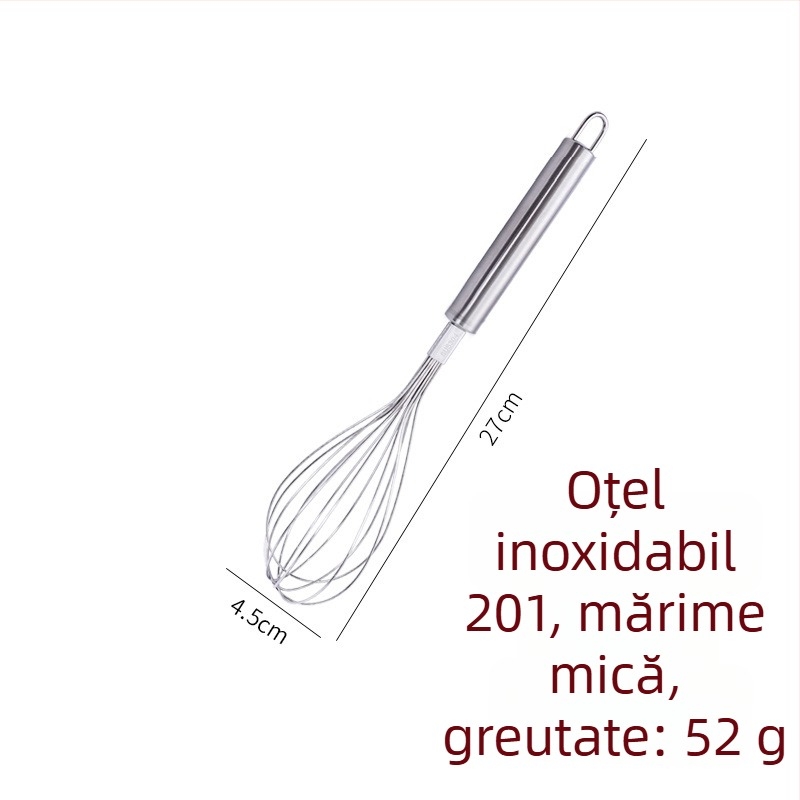 Tel de ouă manual din oțel inoxidabil 304, pentru prăjituri și creme, ustensilă de bucătărie