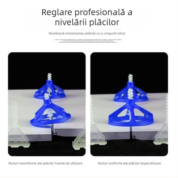 Instrument de nivelare prin spirală pentru plăci, instrument de montaj plăci, nivelator filetabil reutilizabil pentru plăci de podea