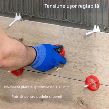 Instrument de nivelare prin spirală pentru plăci, instrument de montaj plăci, nivelator filetabil reutilizabil pentru plăci de podea