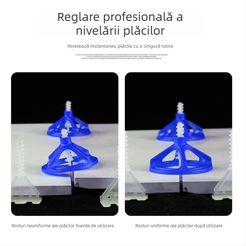 Instrument de nivelare prin spirală pentru plăci, instrument de montaj plăci, nivelator filetabil reutilizabil pentru plăci de podea